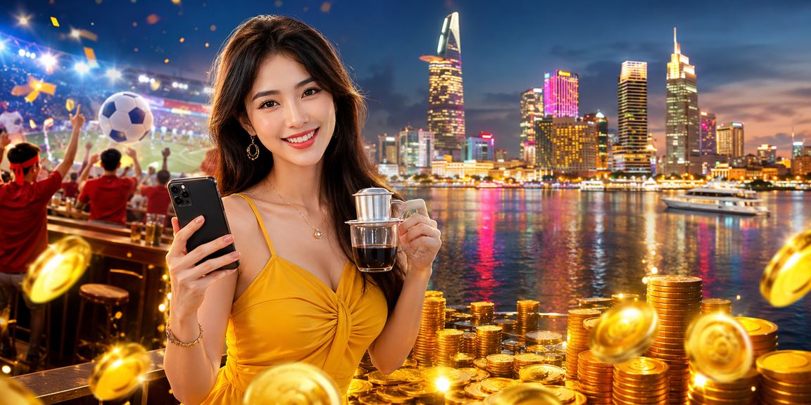 Người dùng tại TP. Hồ Chí Minh ngồi cà phê và truy cập nền tảng sxt5 trên điện thoại